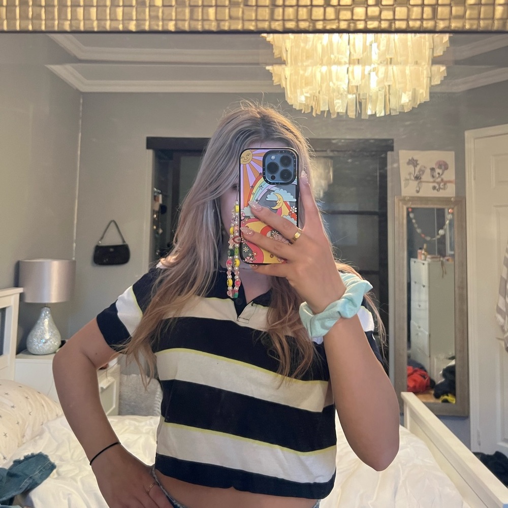 Garage cropped striped tee